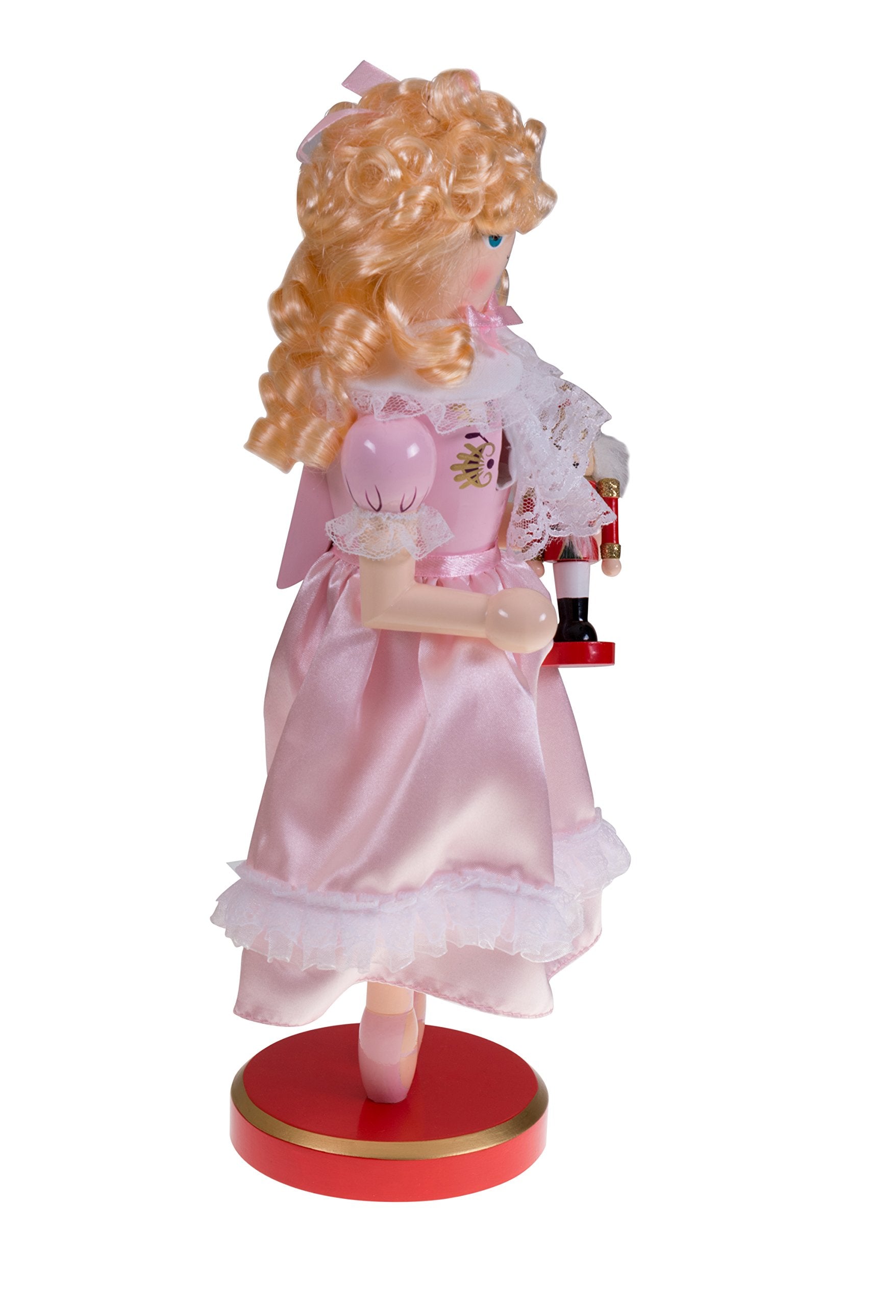 Clever Creations Clara 14 Inch Traditional Wooden Nutcracker, Festive Christmas D  cor for Shelves and Tables